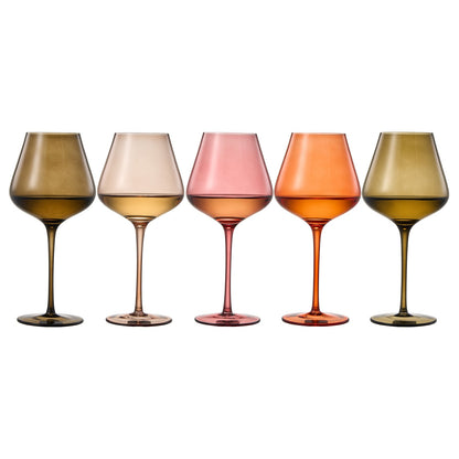 Stagioni Stemmed Wine Glasses Set of Five