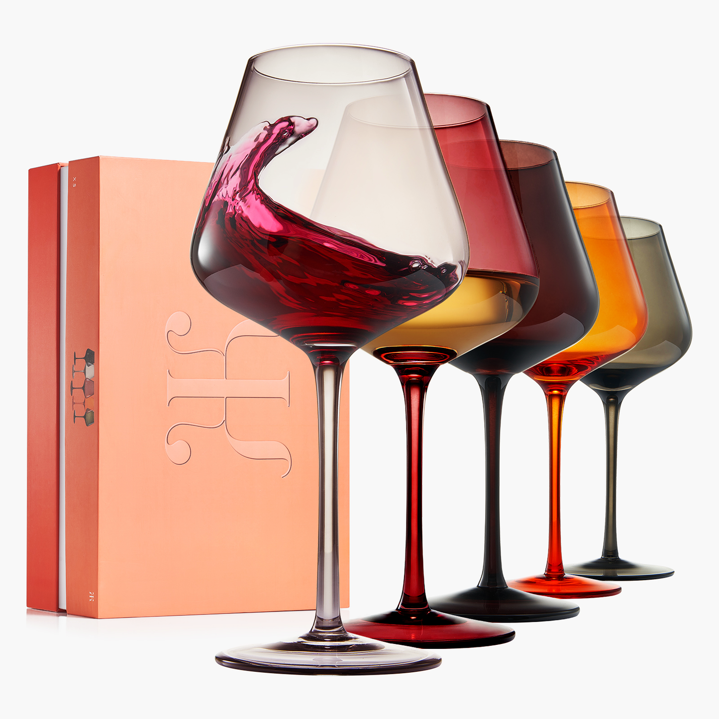 Love Decorative Stemmed Wine Glasses Set of Six