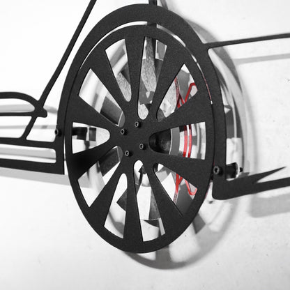 Tesla Model S Wall Art – Electric Car Steel Silhouette with Spinning Wheels-KAFMEKA045 - Tampa Home & Garden Store