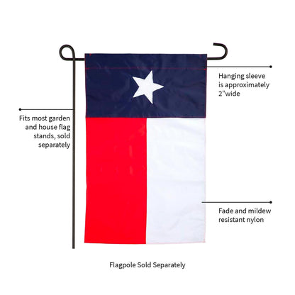 Texas State Flag Garden Applique Flag - Tampa Home & Garden Store