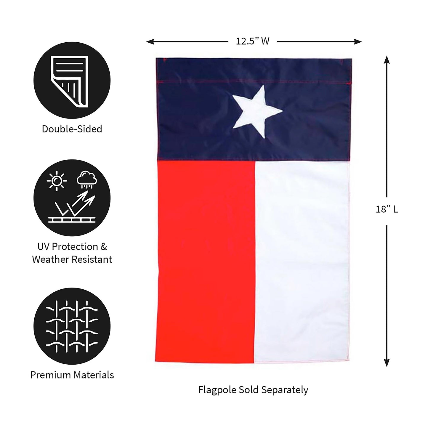 Texas State Flag Garden Applique Flag - Tampa Home & Garden Store
