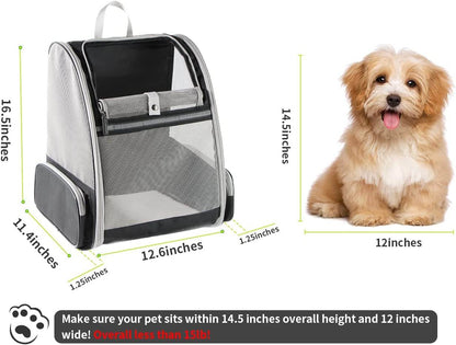 Texsens Innovative Traveler Bubble Backpack Pet Carriers for Cats and Dogs (Black) - Tampa Home & Garden Store