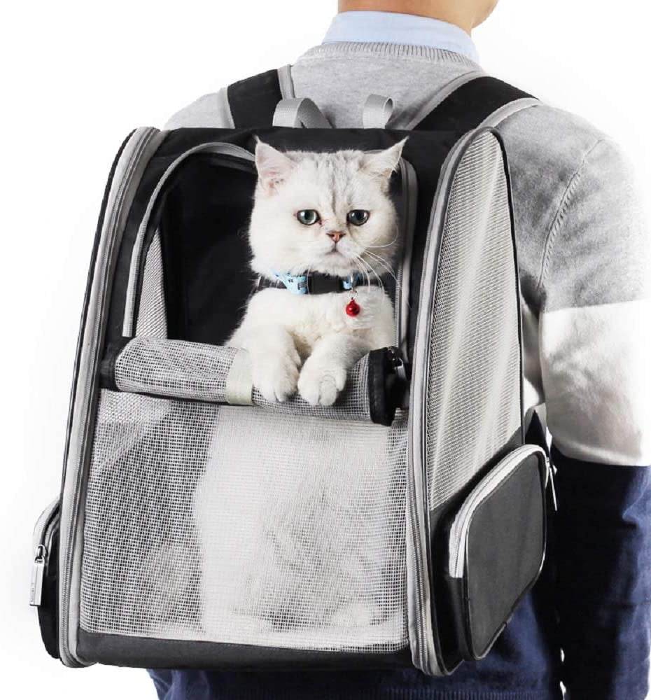 Texsens Innovative Traveler Bubble Backpack Pet Carriers for Cats and Dogs (Black) - Tampa Home & Garden Store