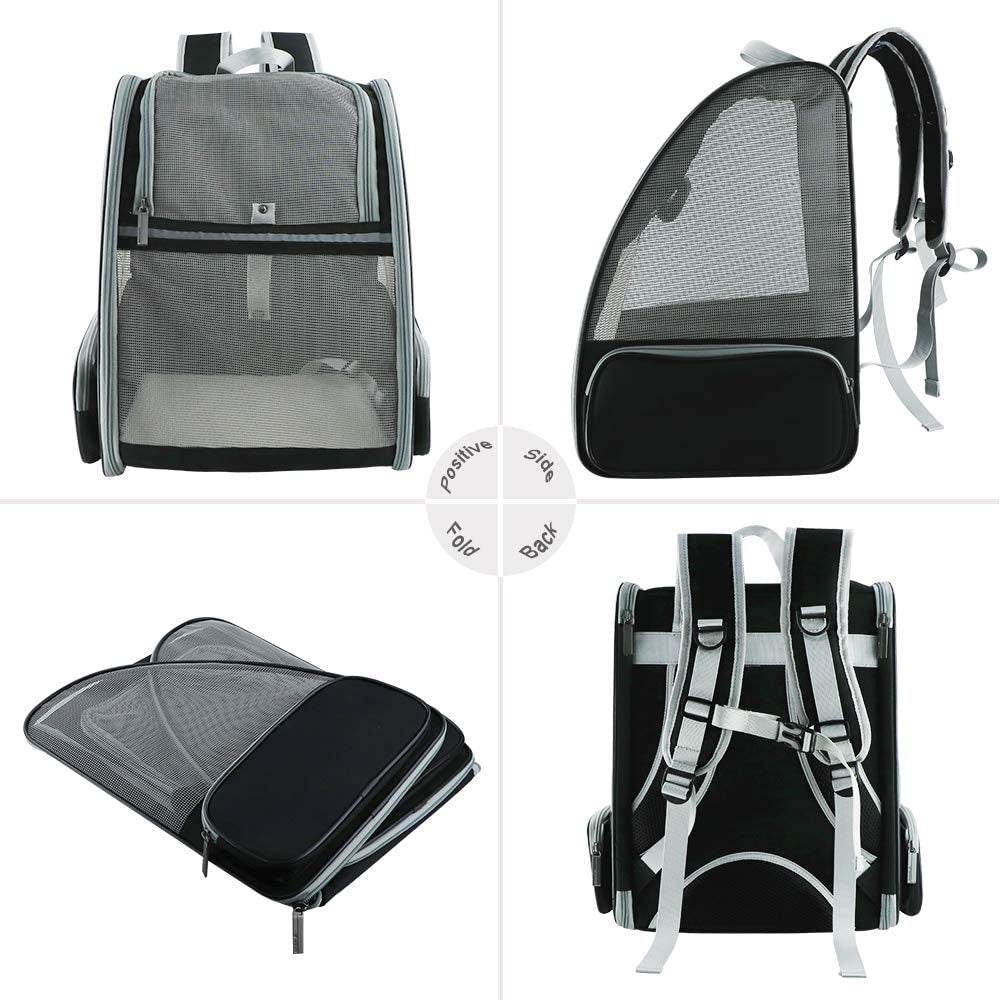 Texsens Innovative Traveler Bubble Backpack Pet Carriers for Cats and Dogs (Black) - Tampa Home & Garden Store