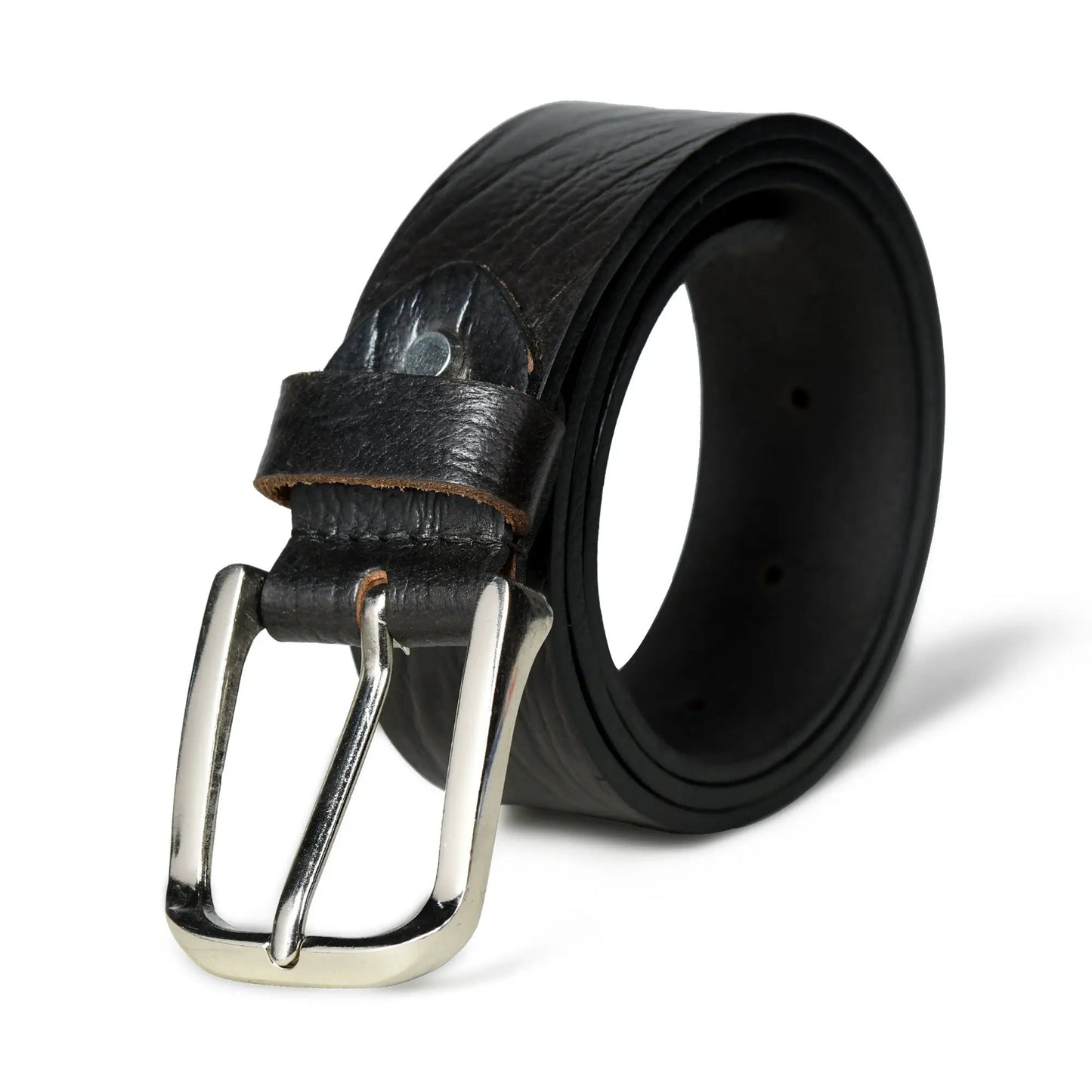 Textured Black Leather Belt - Tampa Home & Garden Store