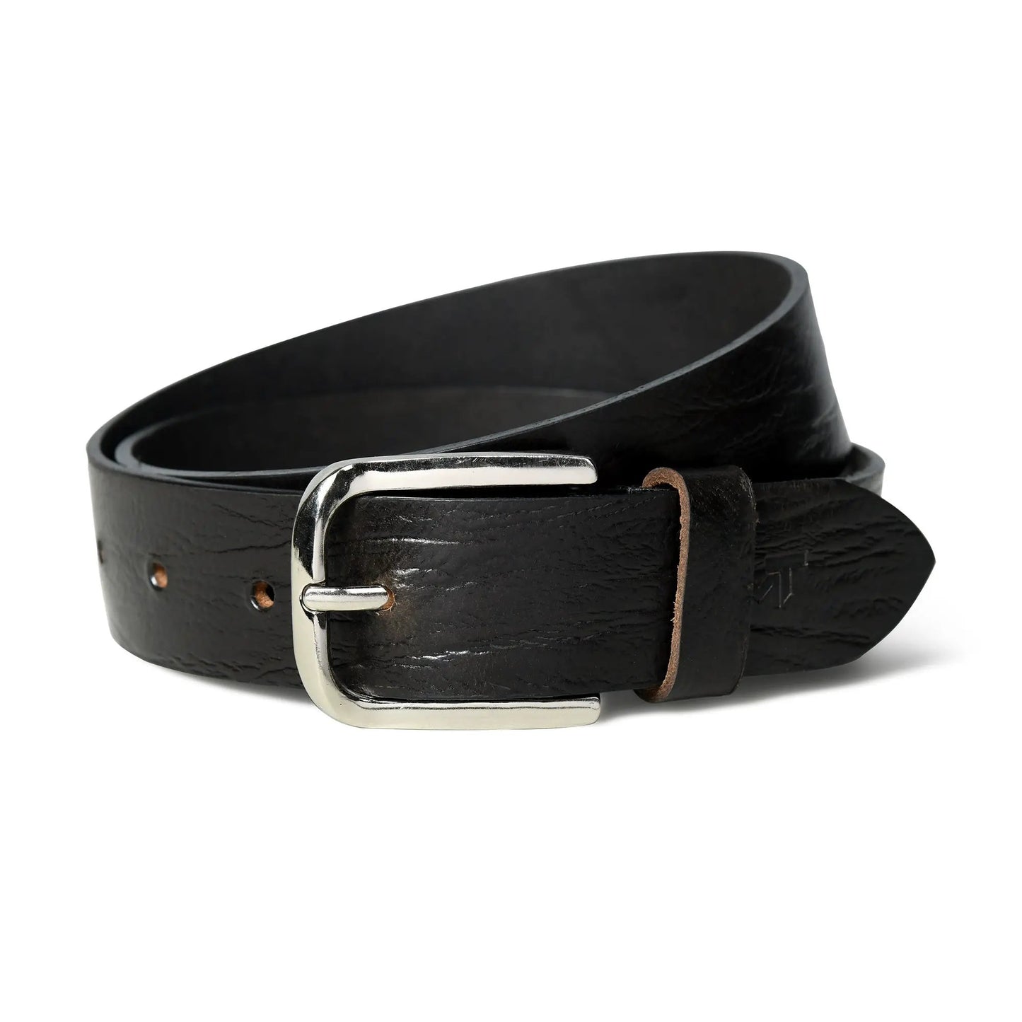 Textured Black Leather Belt - Tampa Home & Garden Store
