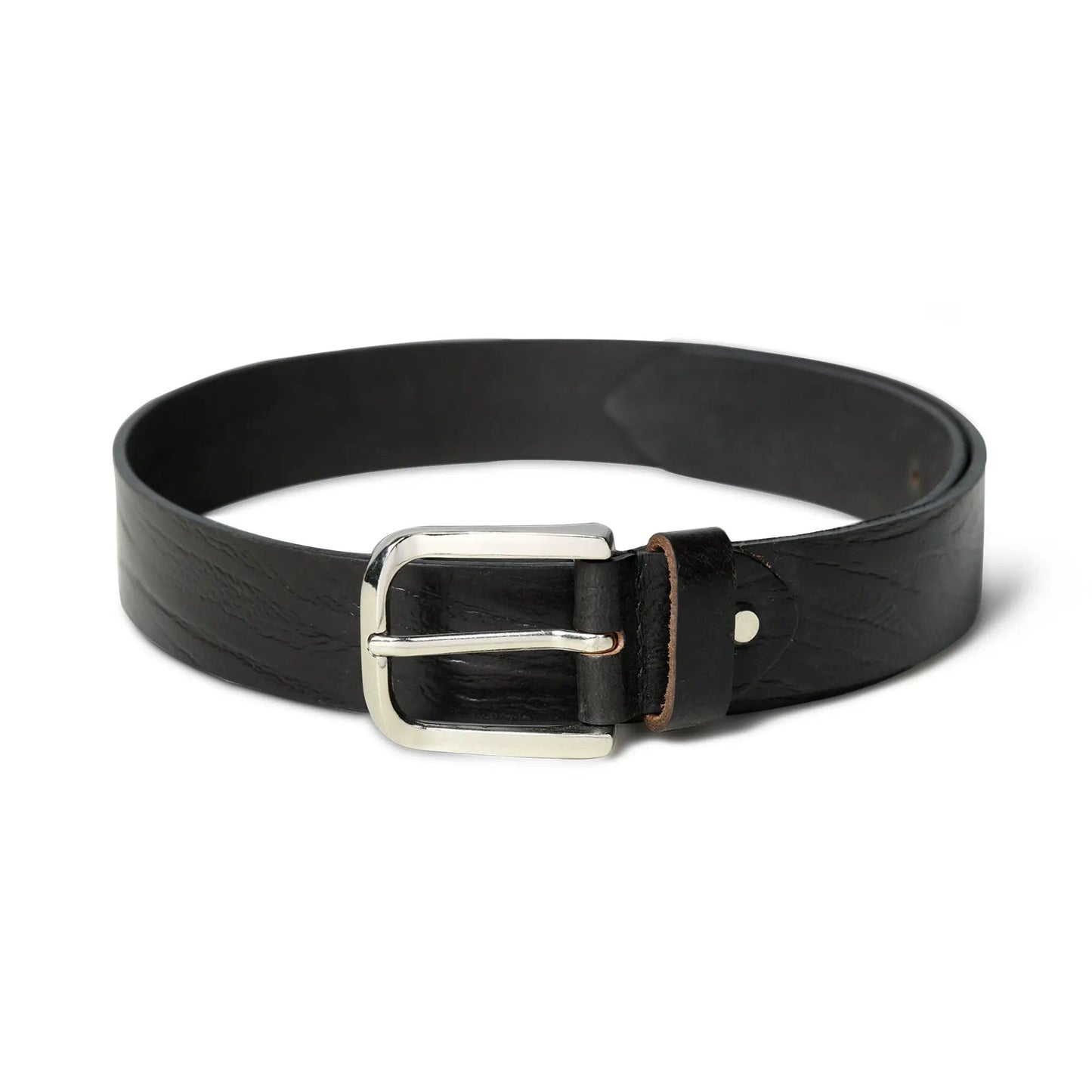 Textured Black Leather Belt - Tampa Home & Garden Store
