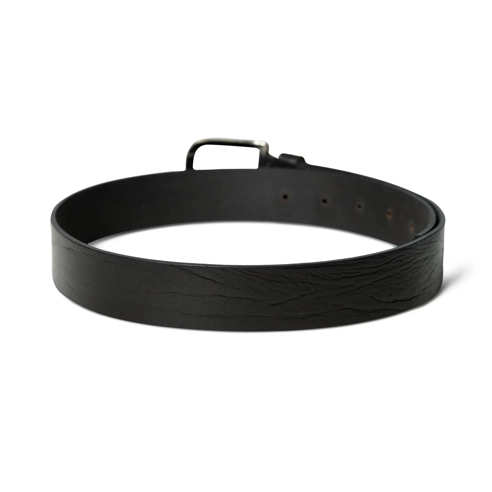 Textured Black Leather Belt - Tampa Home & Garden Store