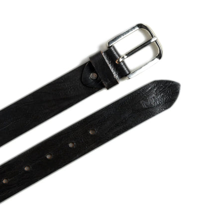 Textured Black Leather Belt - Tampa Home & Garden Store