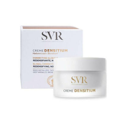 SVR Densitium face cream jar with white box, hydrating anti-aging formula, SVR logo on Tampa Home & Garden Store