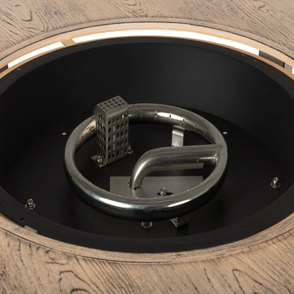 Thatcher driftwood round aluminum LPG fire pit burner assembly by Fire Sense/Balkene Home on Tampa Home & Garden Store