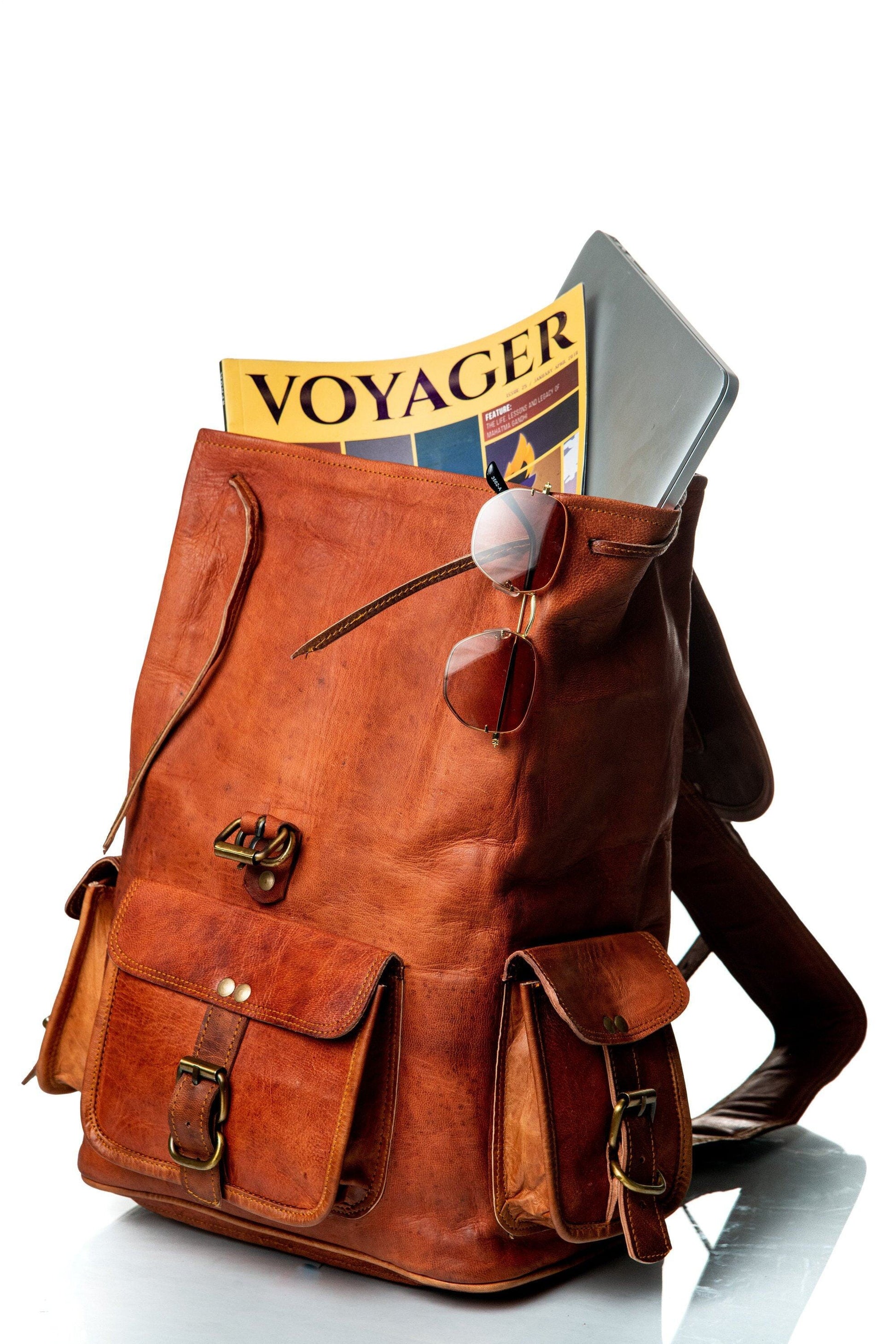 The Alvarado Tanned Backpack - Tampa Home & Garden Store