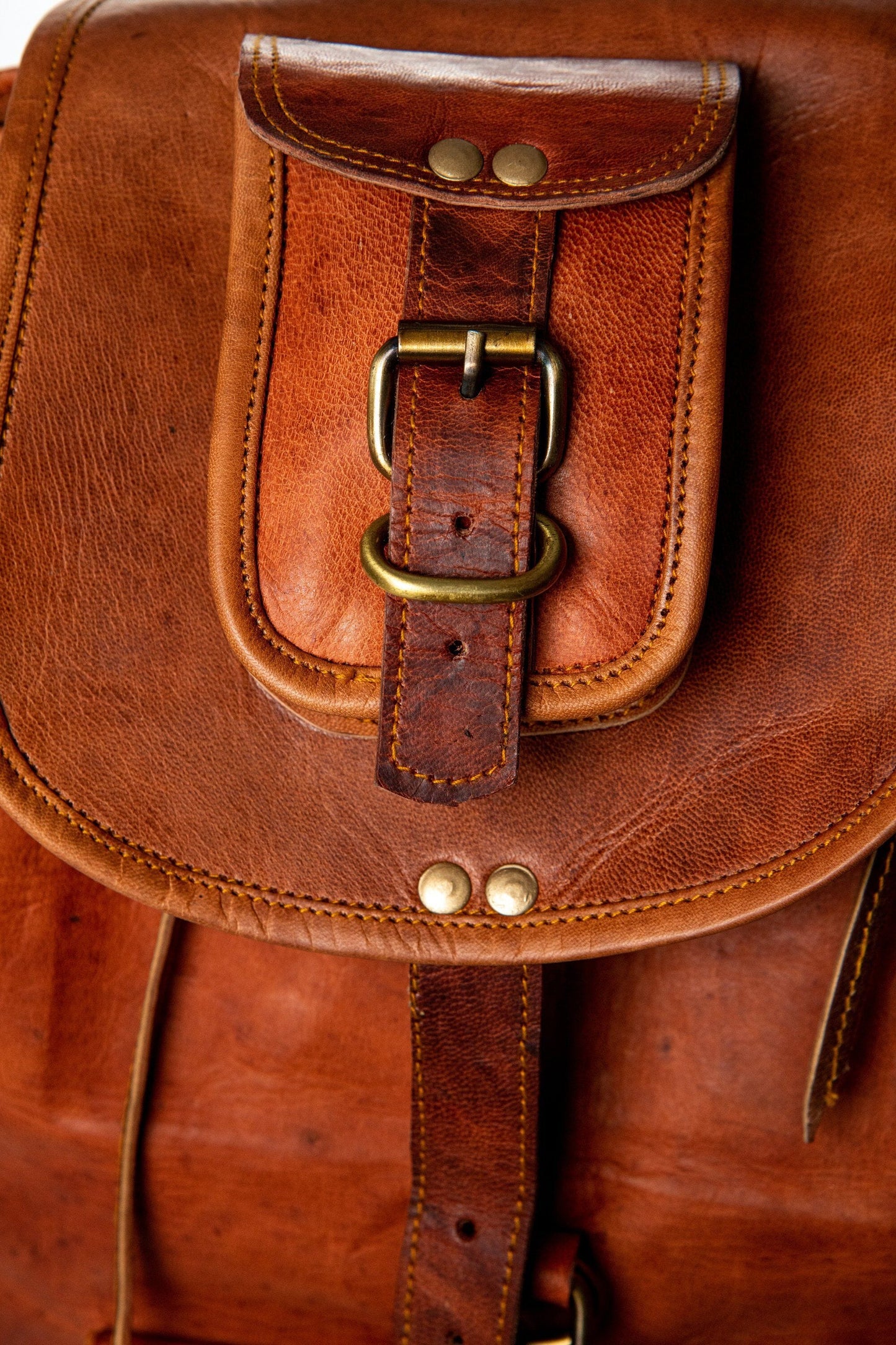 The Alvarado Tanned Backpack - Tampa Home & Garden Store