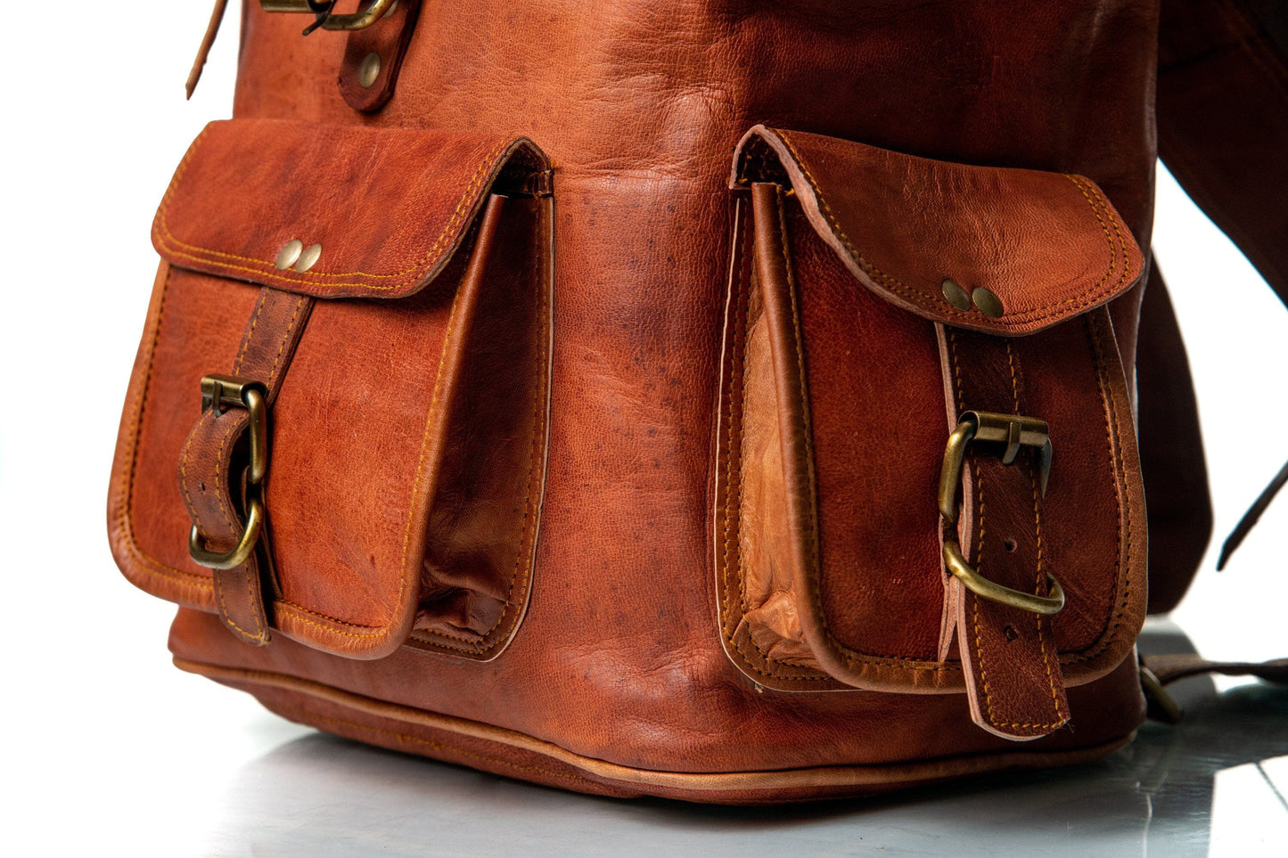 The Alvarado Tanned Backpack - Tampa Home & Garden Store