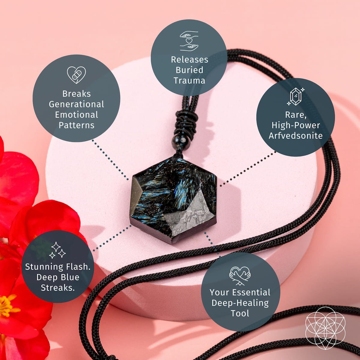 The Arfvedsonite Deep Healing Pendant - Tampa Home & Garden Store