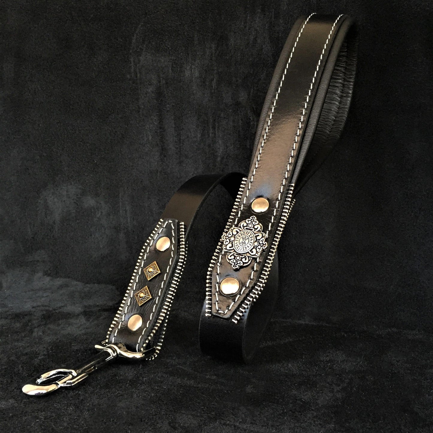 The ''Aztec'' Black leash - Tampa Home & Garden Store