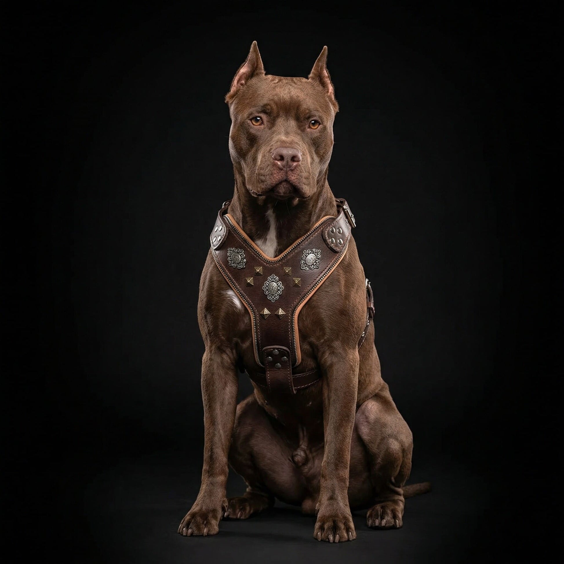 The "Aztec" big dogs harness BROWN - Tampa Home & Garden Store