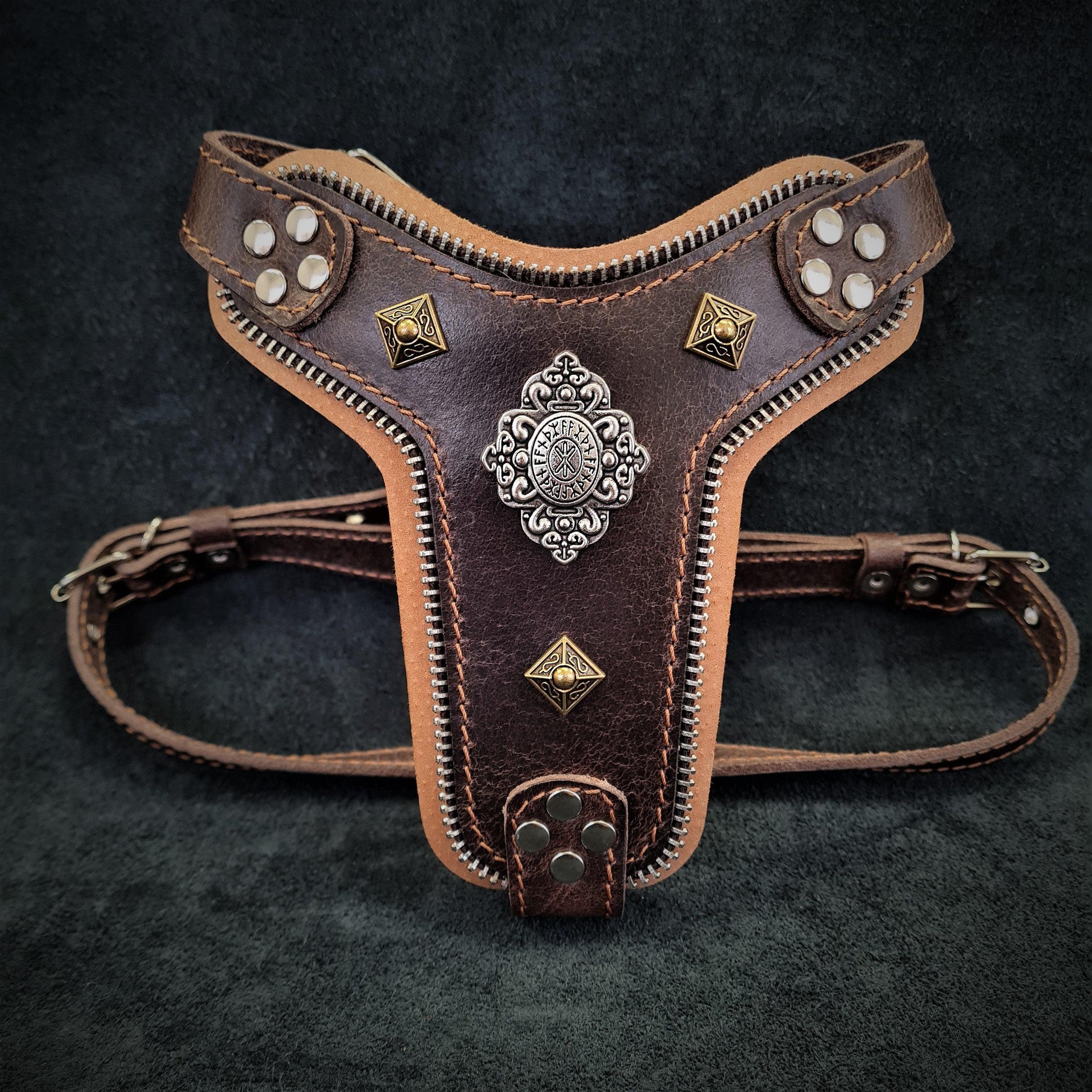 The ''Aztec'' harness Brown Small to Medium Size - Tampa Home & Garden Store