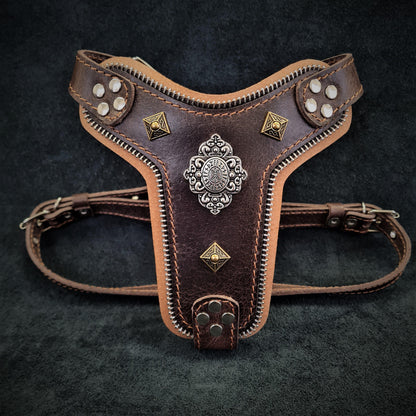 The ''Aztec'' harness Brown Small to Medium Size - Tampa Home & Garden Store