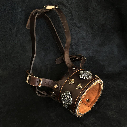 The "Aztec" leather muzzle - Tampa Home & Garden Store