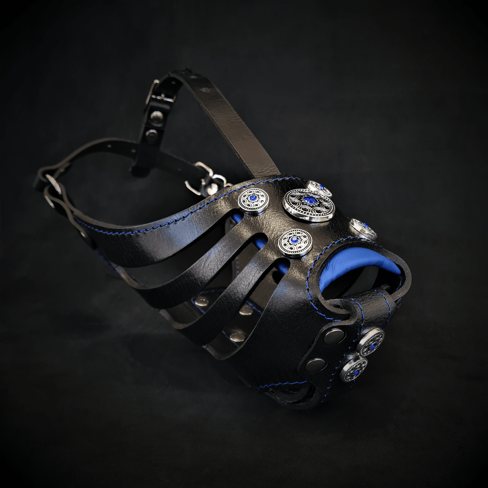 The ''Bijou'' Basket Muzzle Black & Blue - Tampa Home & Garden Store