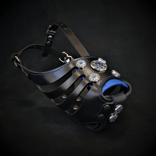 The ''Bijou'' Basket Muzzle Black & Blue - Tampa Home & Garden Store