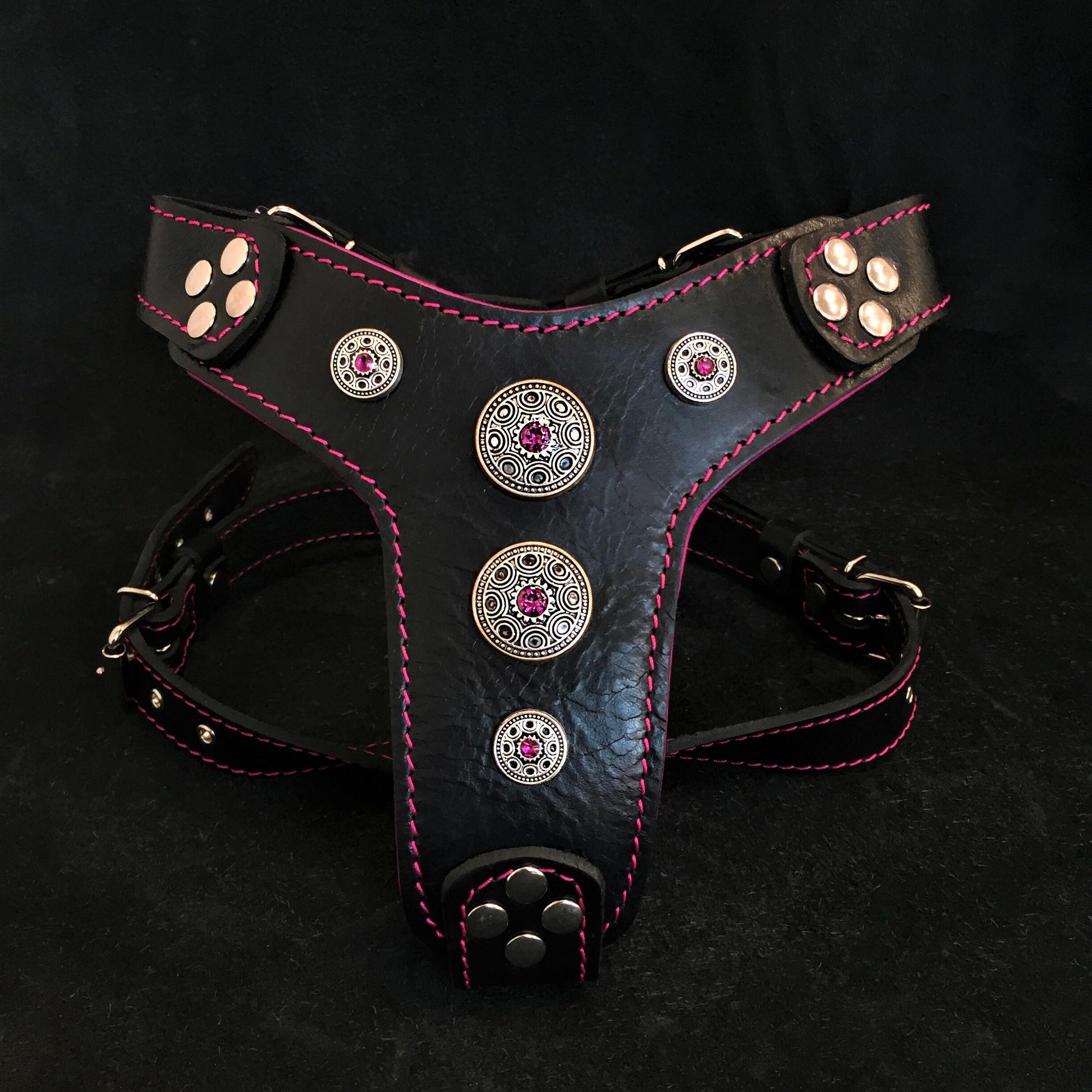 The ''Bijou'' harness Black & Pink Small to Medium Size - Tampa Home & Garden Store