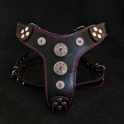 The ''Bijou'' harness Black & Pink Small to Medium Size - Tampa Home & Garden Store