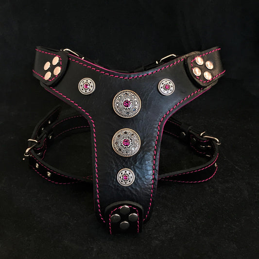 The ''Bijou'' harness Black & Pink Small to Medium Size - Tampa Home & Garden Store