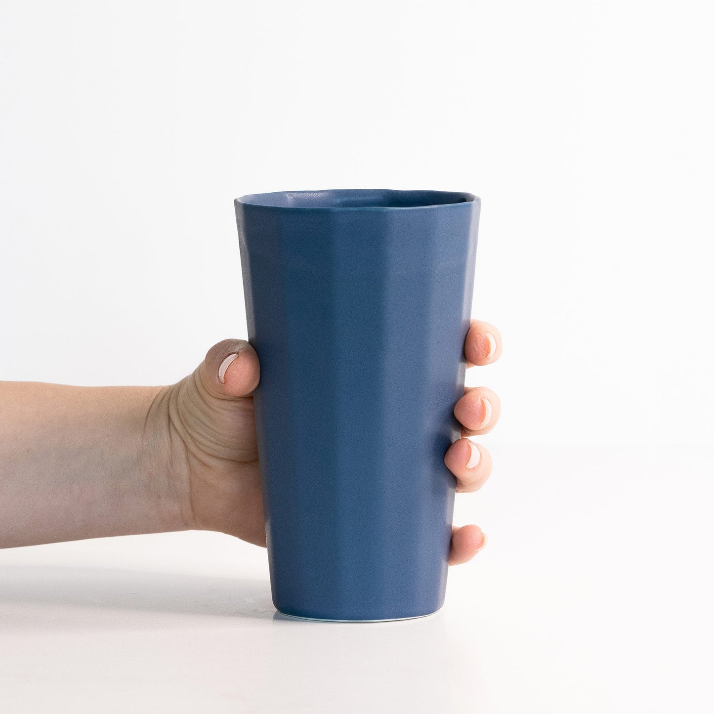 Handmade Porcelain Pint Cup Modern Ceramic Vessel