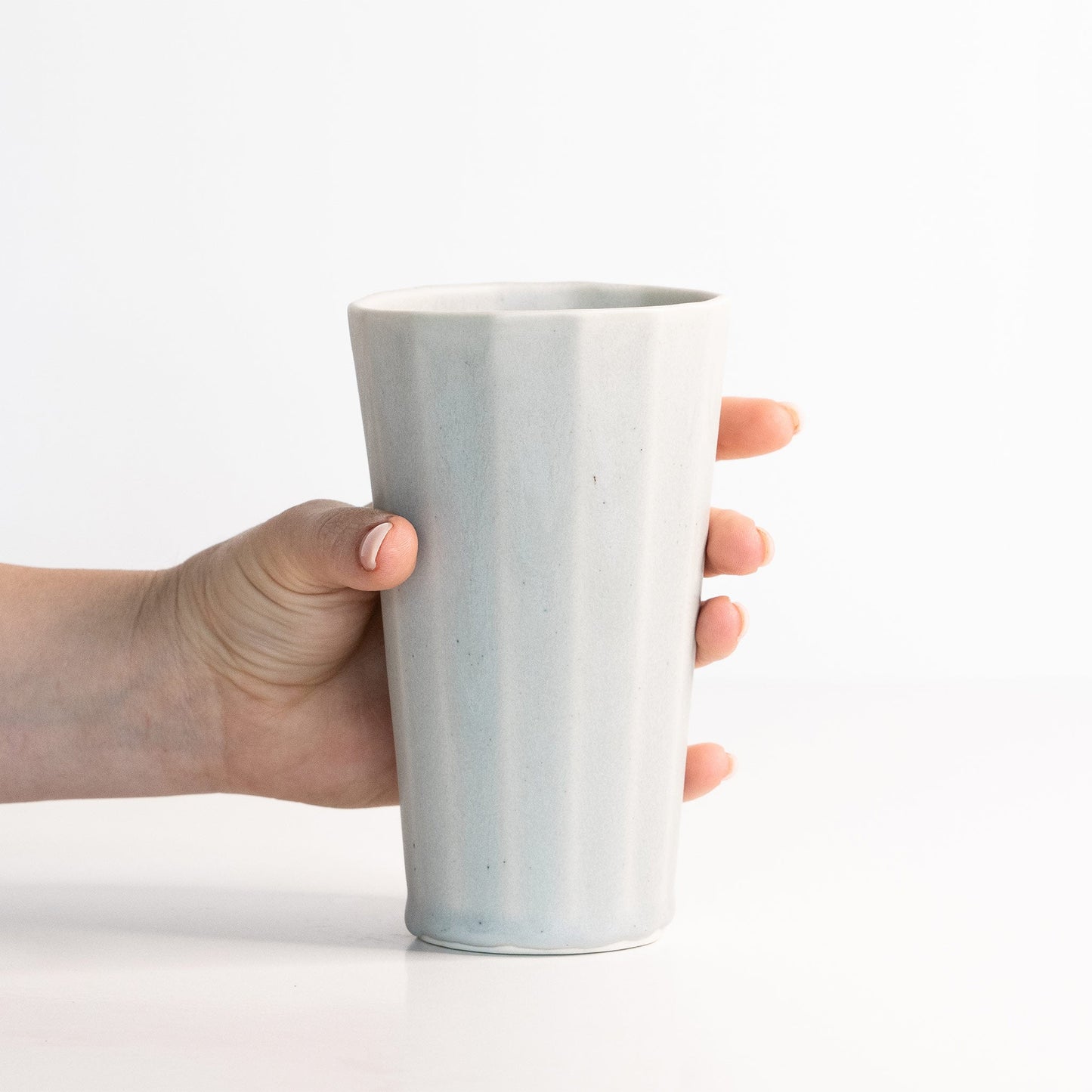 Handmade Porcelain Pint Cup Modern Ceramic Vessel