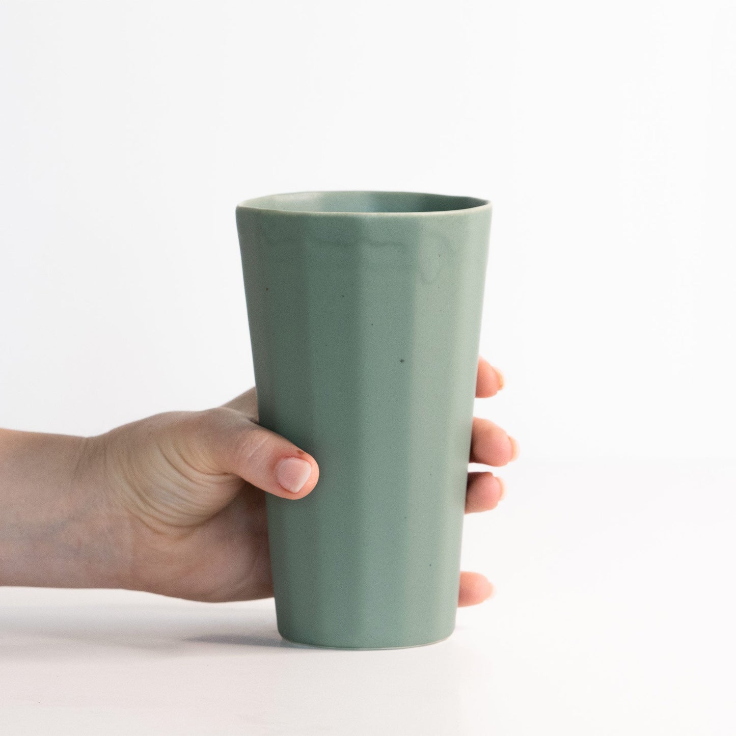 Handmade Porcelain Pint Cup Modern Ceramic Vessel