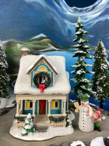 The City Globe Publishing by Department 56.  Illuminated Christmas Village House. Christmas in the City Series. Hand-Painted Porcelain. - Tampa Home & Garden Store