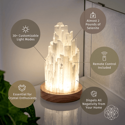 The Cleanse-All Selenite Lamp - 2 Pounds of Healing Power - Tampa Home & Garden Store