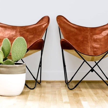 The Cognac Vintage Butterfly Chair - Tampa Home & Garden Store
