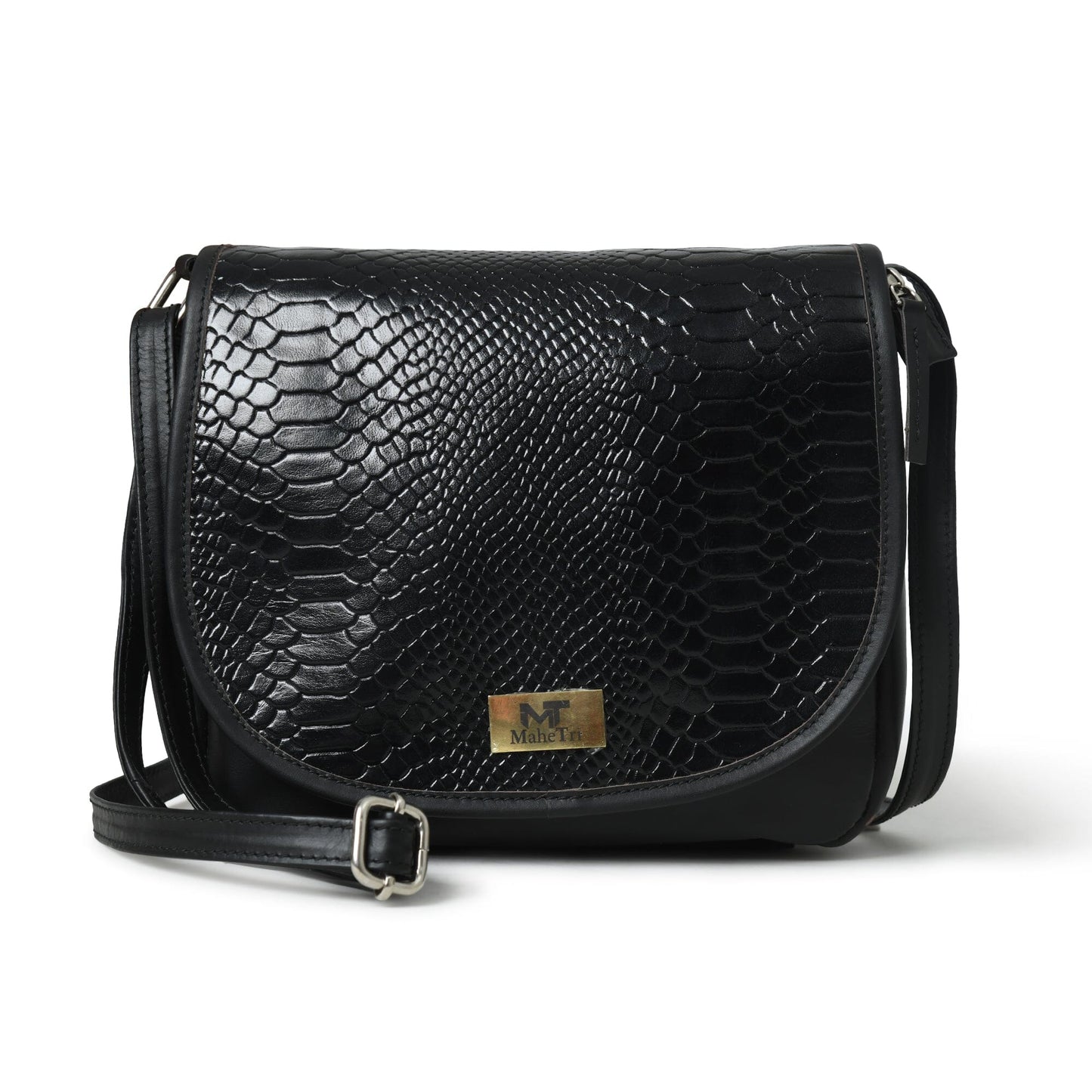 The Croco Satchel- Black - Tampa Home & Garden Store