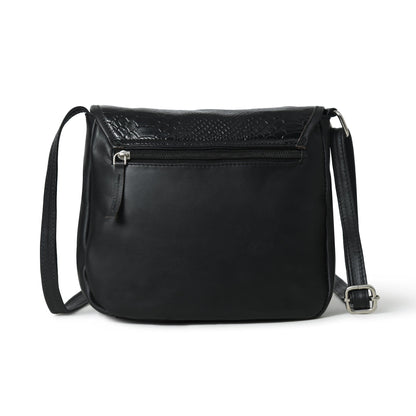 The Croco Satchel- Black - Tampa Home & Garden Store