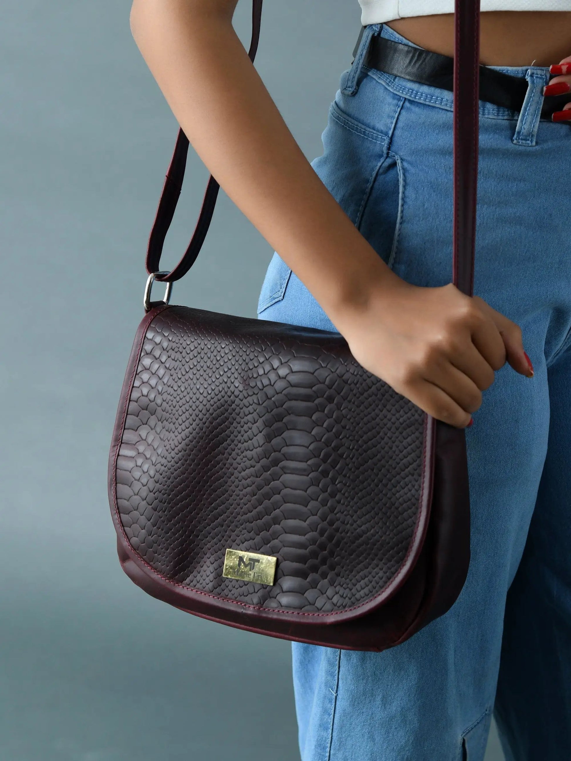 The Croco Satchel- Cherry Red - Tampa Home & Garden Store