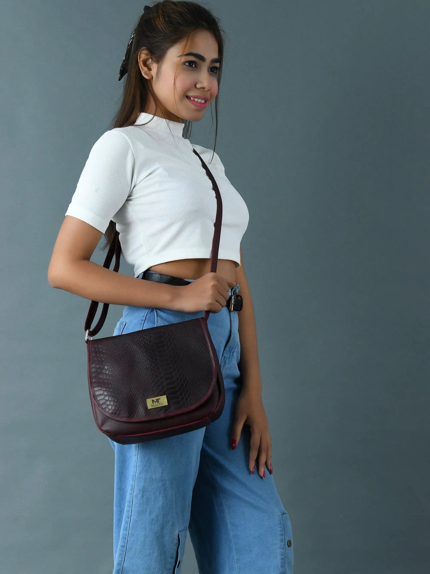 The Croco Satchel- Cherry Red - Tampa Home & Garden Store