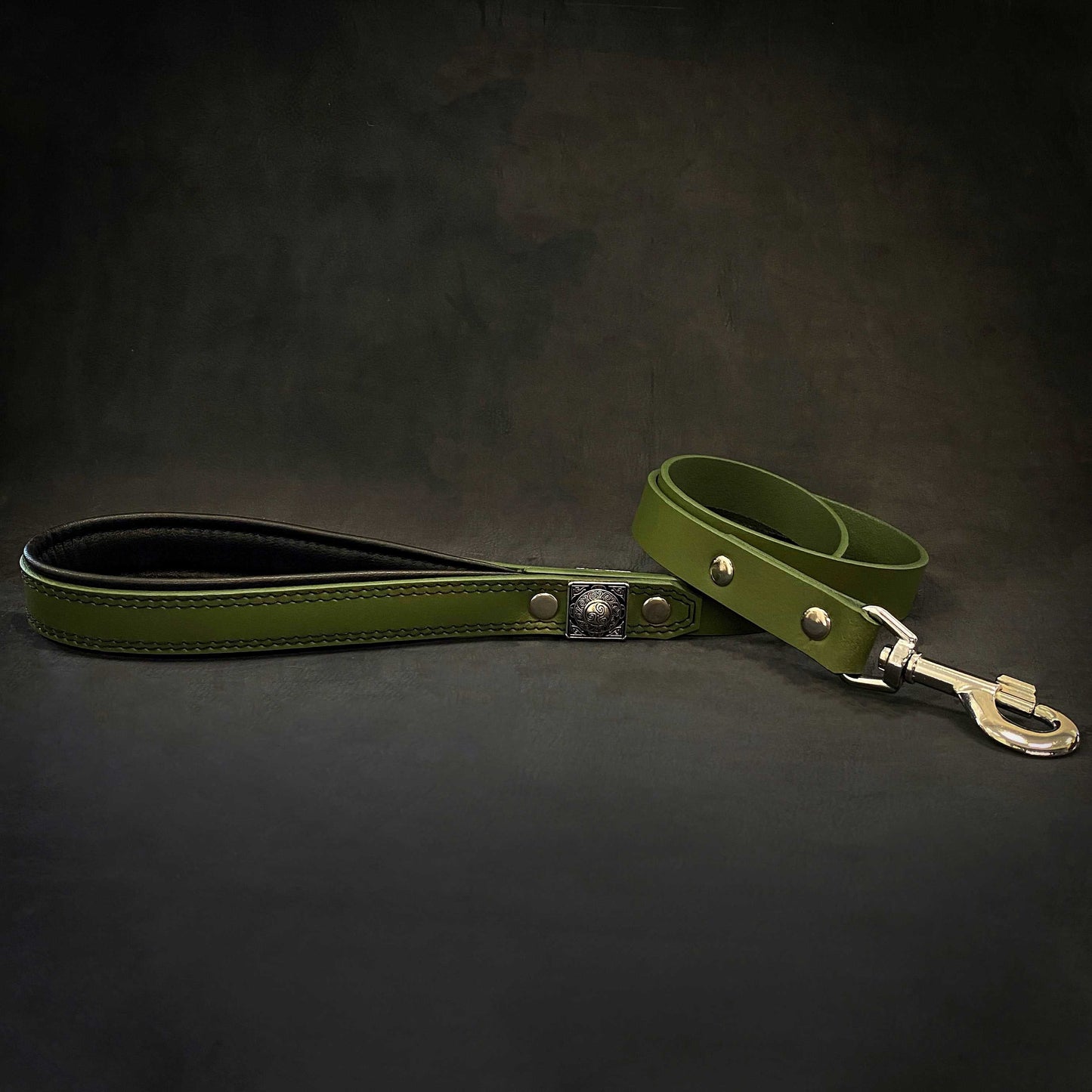 The "Eros" Green Leash 1 inch wide - Tampa Home & Garden Store