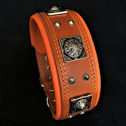 The "Eros" collar 2.5 inch wide Brown - Tampa Home & Garden Store