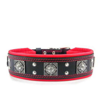 The "Eros" collar 2.5 inch wide black & red - Tampa Home & Garden Store