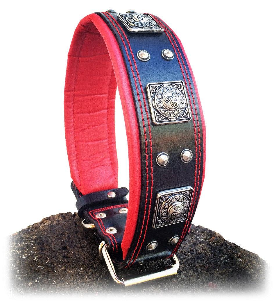 The "Eros" collar 2.5 inch wide black & red - Tampa Home & Garden Store