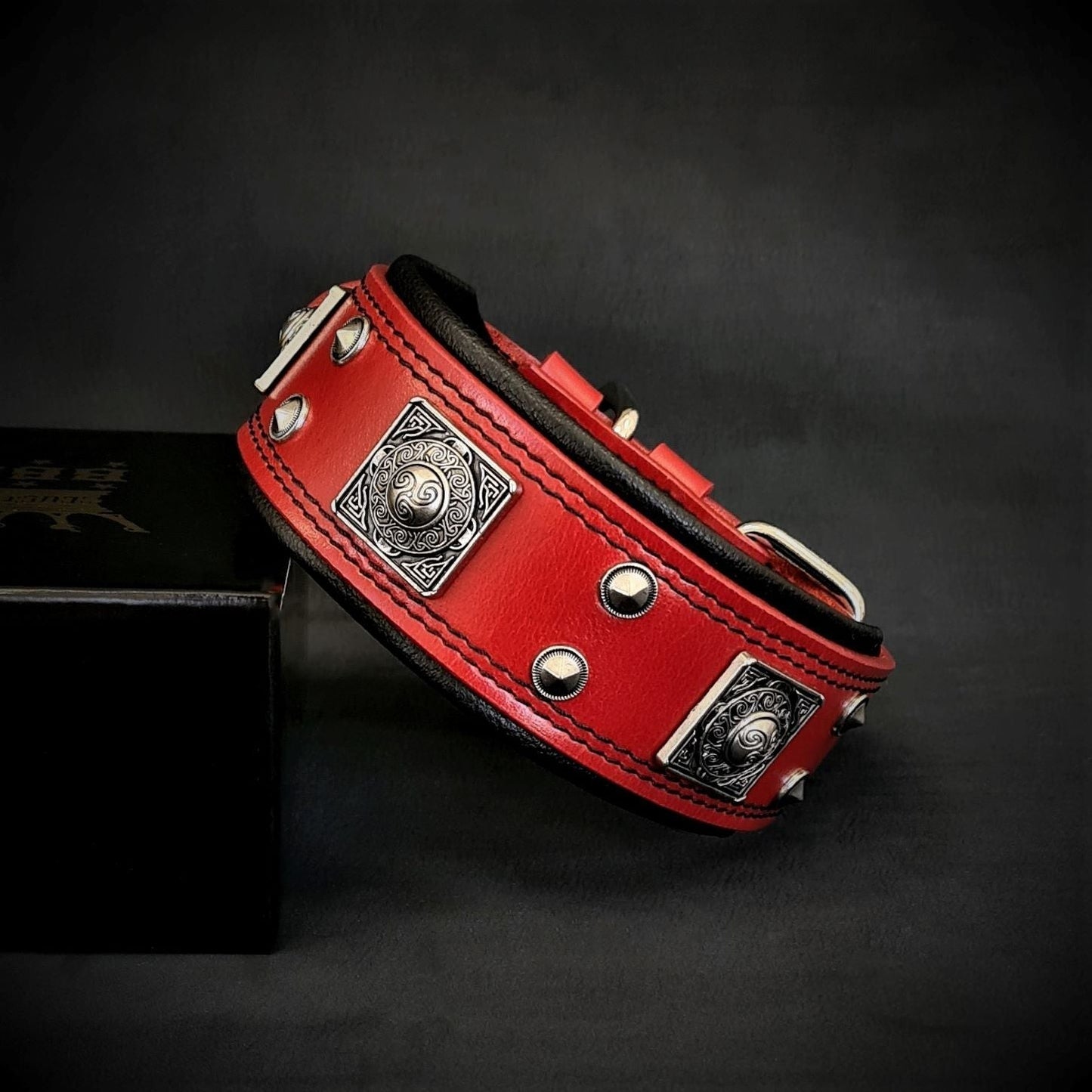 The "Eros" collar 2 inch wide Red - Tampa Home & Garden Store