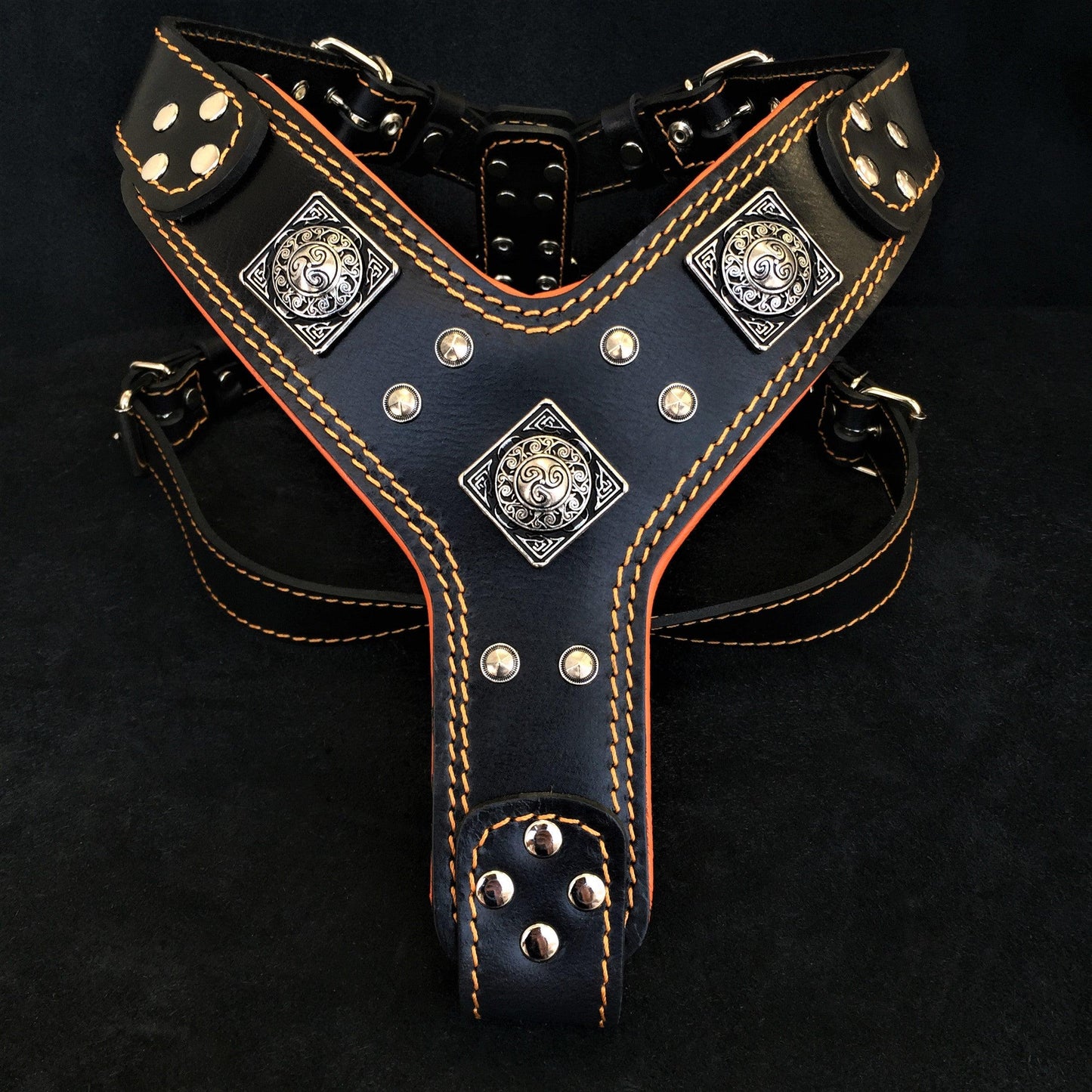 The "Eros" harness Black & Orange - Tampa Home & Garden Store