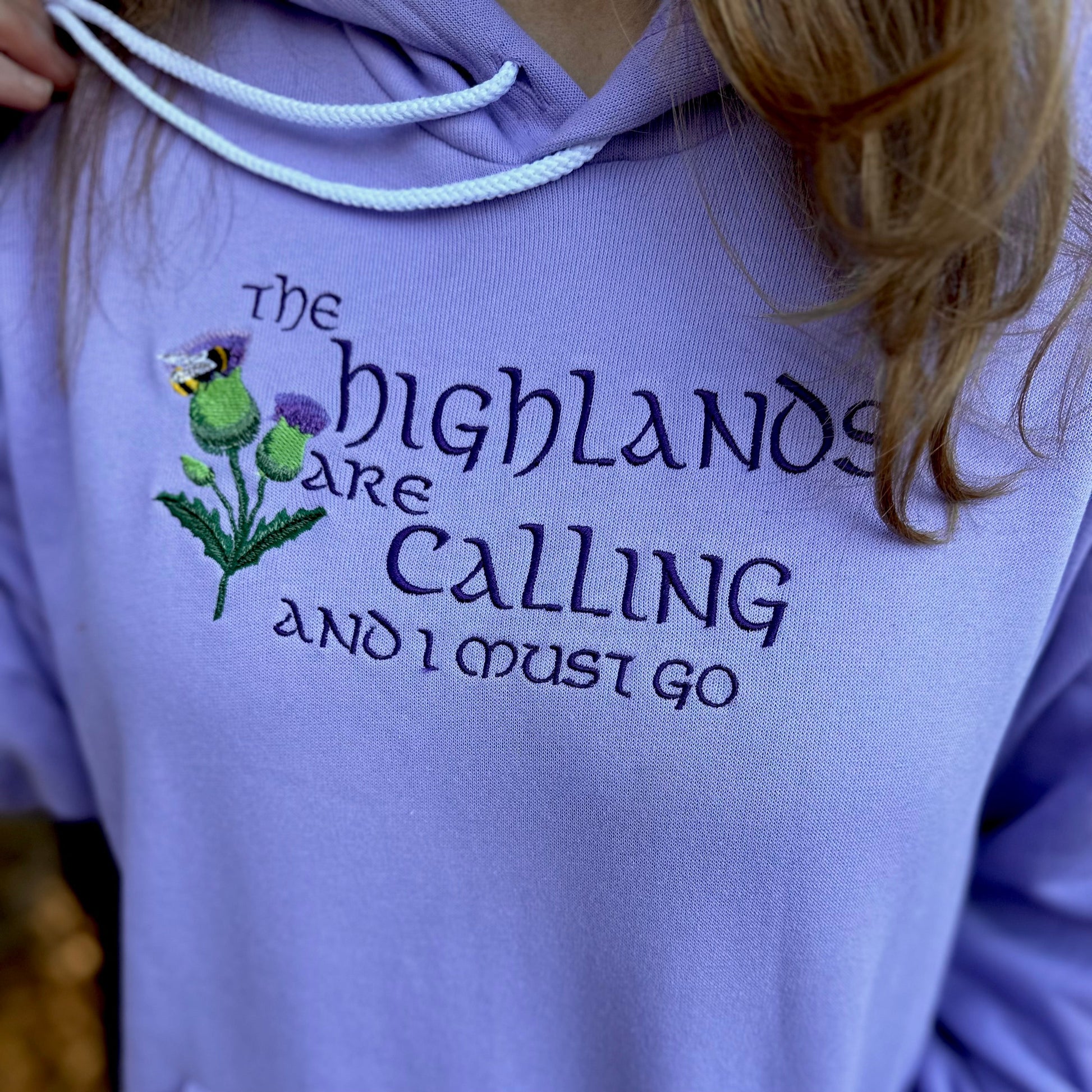 The Highlands are Calling Embroidered Soft Fleece Unisex Sweatshirt Hoodie - Tampa Home & Garden Store