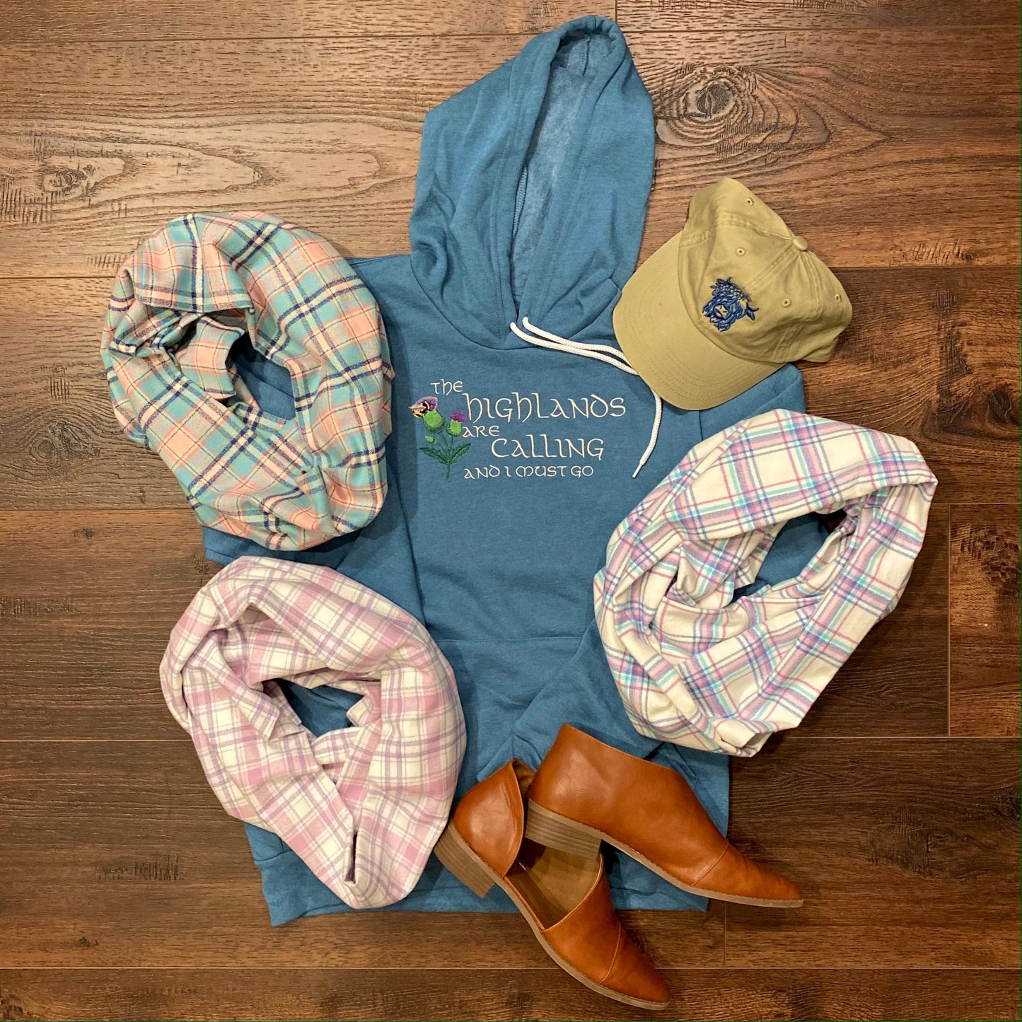 The Highlands are Calling Embroidered Soft Fleece Unisex Sweatshirt Hoodie - Tampa Home & Garden Store