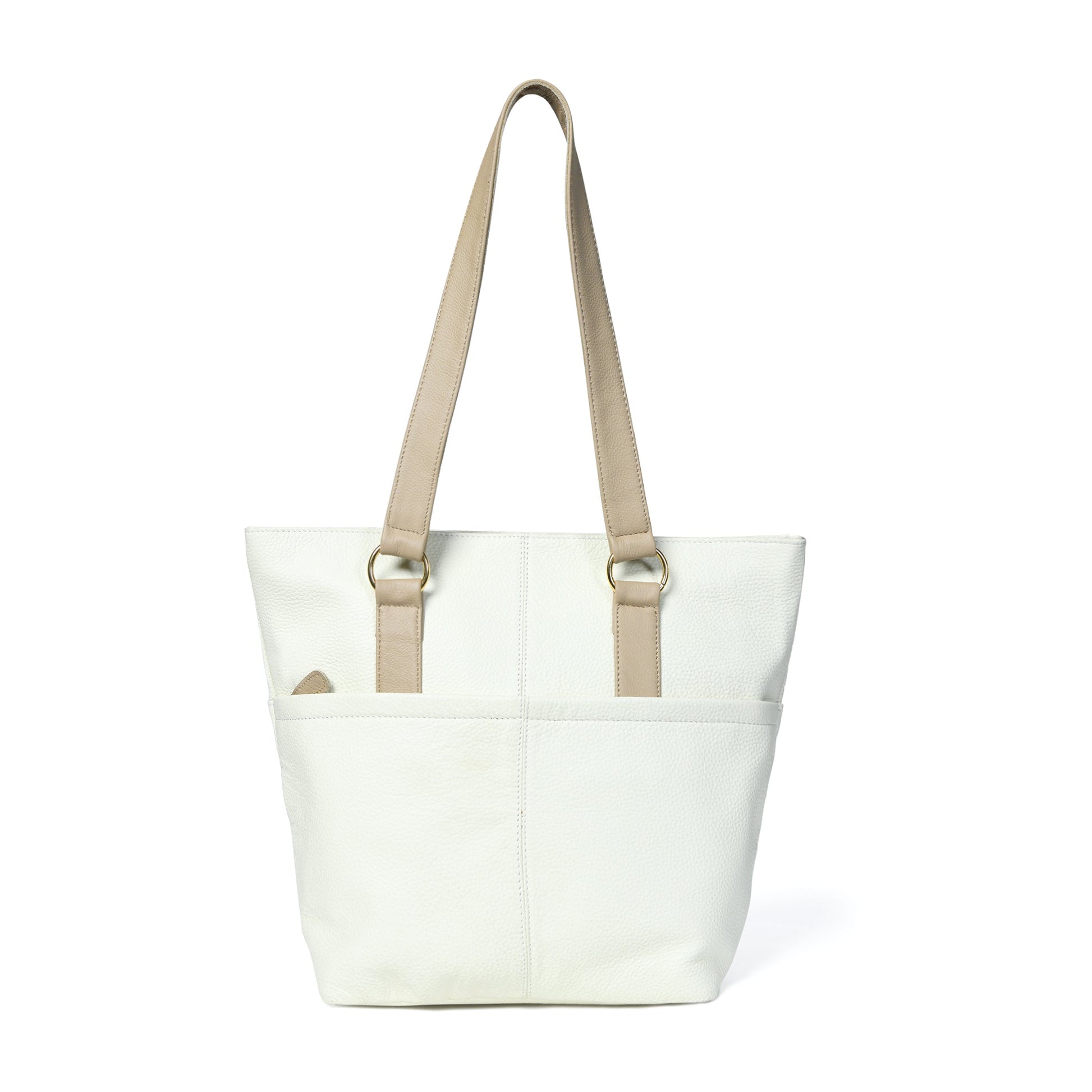 The Ivory Leather Tote - Tampa Home & Garden Store