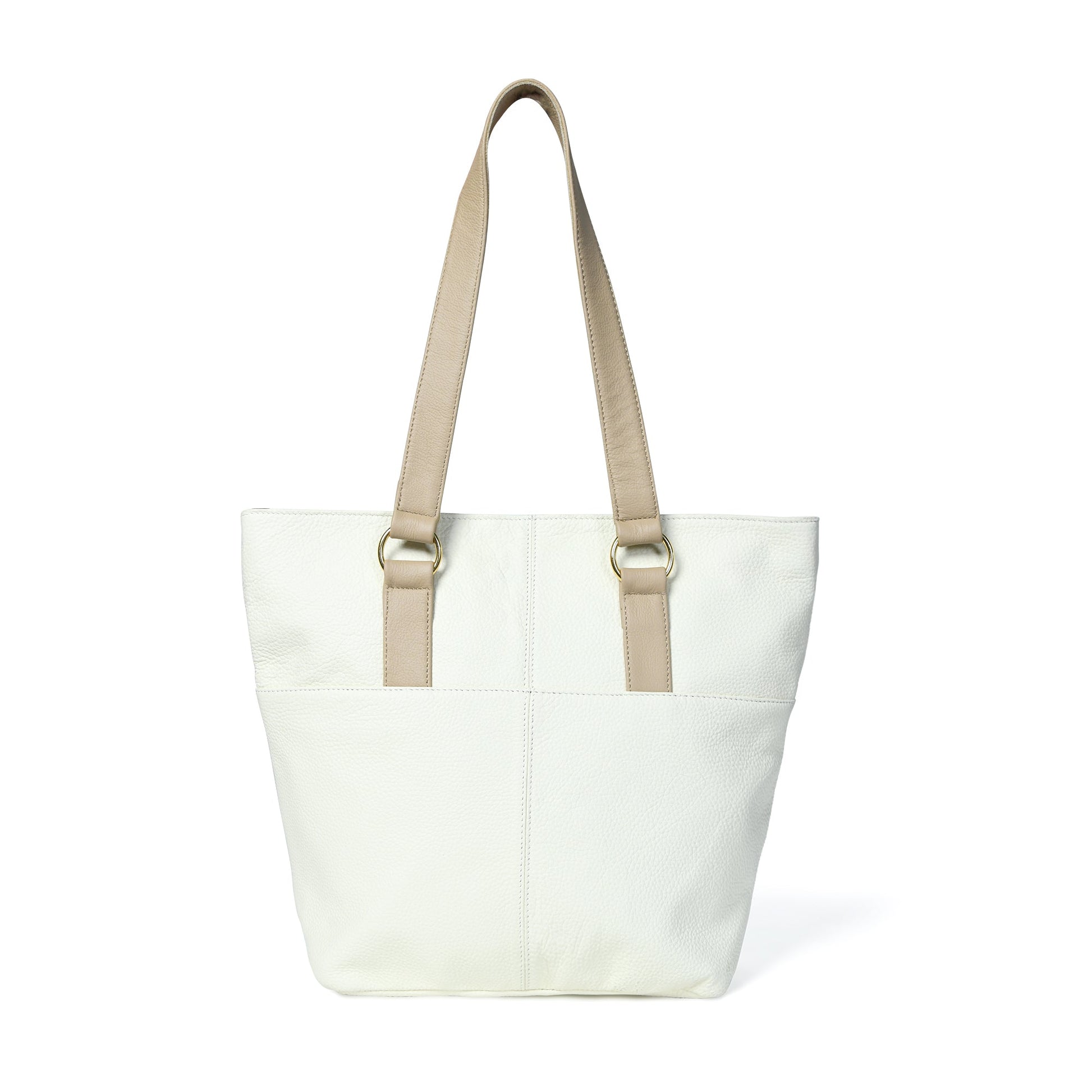 The Ivory Leather Tote - Tampa Home & Garden Store