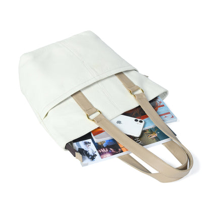 The Ivory Leather Tote - Tampa Home & Garden Store